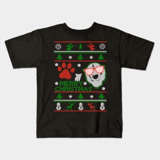 Dog Ugly Christmas Sweater Kids T-Shirt